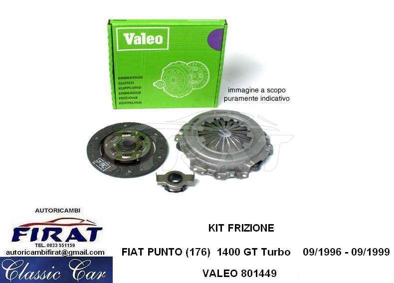 KIT FRIZIONE FIAT PUNTO 1400 GT TURBO 96 - 99 801449